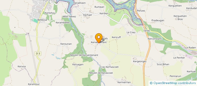 localisation de l'entreprise GFA DE KERVENTENANT  PLOUVIEN