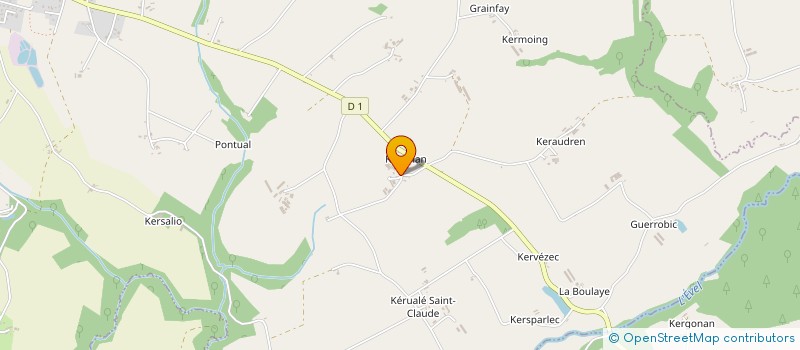 localisation de l'entreprise GFA DE KERVIHAN  PLUMELIAU-BIEUZY