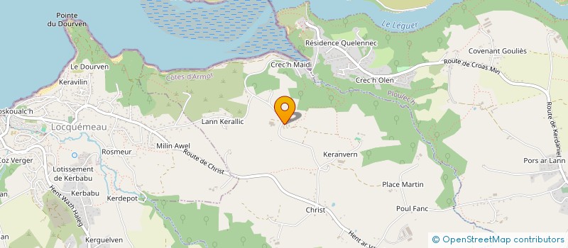 localisation de l'entreprise GFA DE KINIER  PLOUMILLIAU