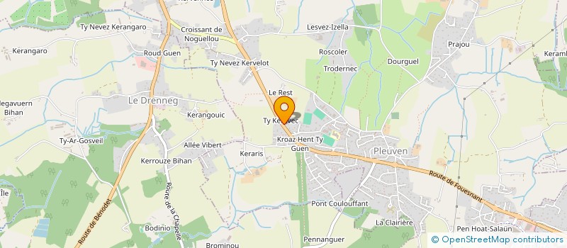 localisation de l'entreprise GFA DE KTL  SAINT-EVARZEC