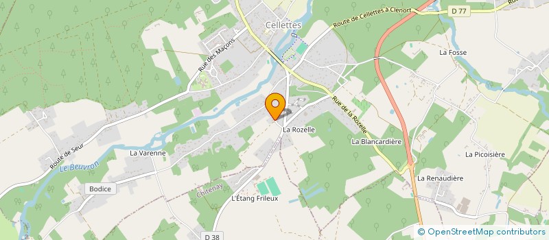 localisation de l'entreprise GFA DE L'ARGILIERE DU BAS à CELLETTES