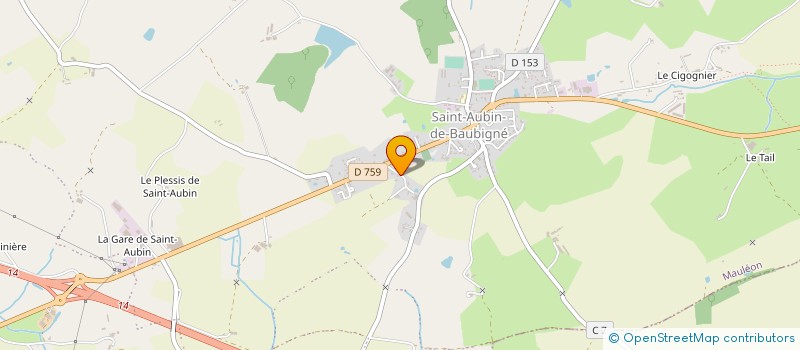 localisation de l'entreprise GFA DE L'AUDOUINIERE  SAINT-PIERRE-DES-ECHAUBROGNES