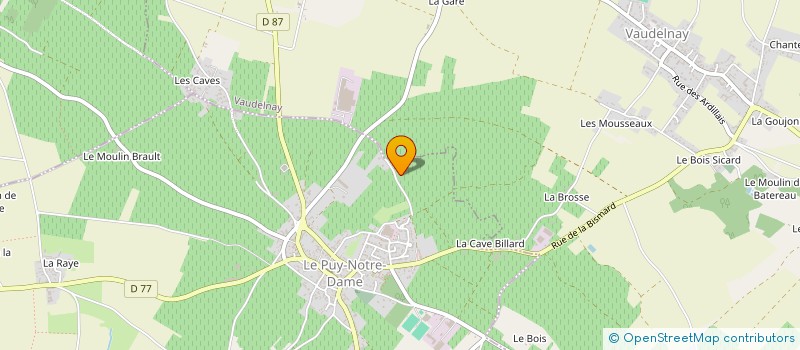 localisation de l'entreprise GFA DE L ENCHENTOIR  LE PUY-NOTRE-DAME