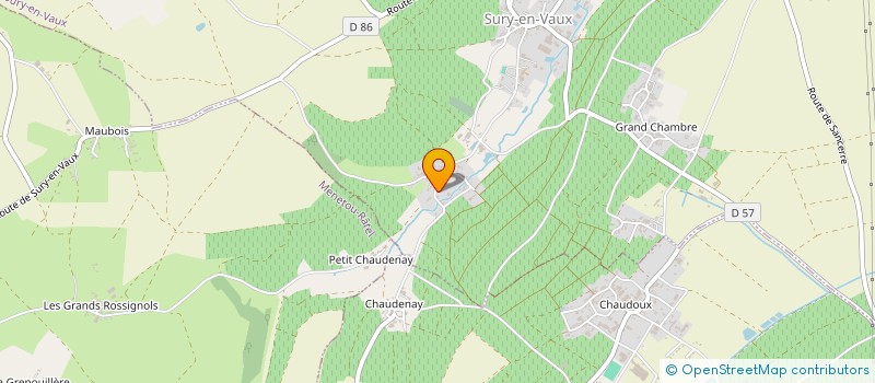 localisation de l'entreprise GFA DE L'ENCLOS  SURY-EN-VAUX