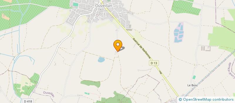 localisation de l'entreprise GFA DE L'HERBE SAINTE  SALLELES D'AUDE