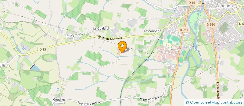 localisation de l'entreprise GFA DE L'INQUIETUDE  CONDOM