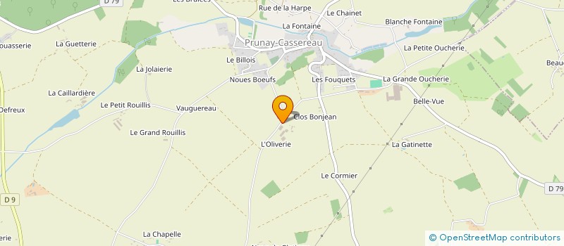 localisation de l'entreprise GFA DE L'OLIVERIE  PRUNAY-CASSEREAU