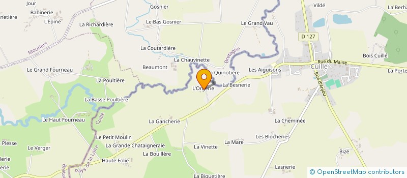 localisation de l'entreprise GFA DE L'ORGERIE  CUILLE