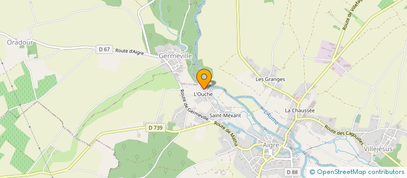 localisation de l'entreprise GFA DE L'OSME  AIGRE