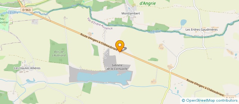 localisation de l'entreprise GFA DE LA BABINIERE  VAL D'ERDRE-AUXENCE