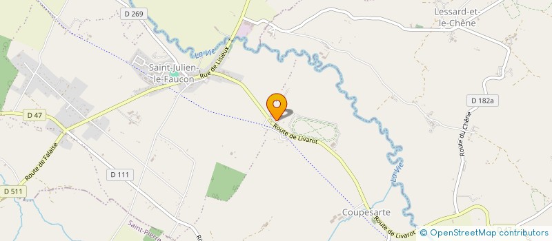 localisation de l'entreprise GFA DE LA BARBOTTIERE  MEZIDON VALLEE D'AUGE