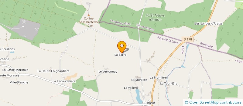 localisation de l'entreprise GFA DE LA BARRE  FERCE