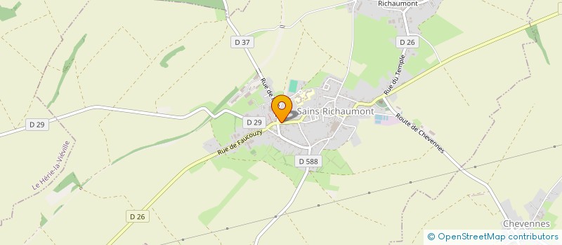 localisation de l'entreprise GFA DE LA BASCULE  SAINS-RICHAUMONT