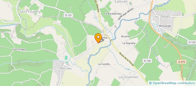 localisation de l'entreprise GFA DE LA BERGERIE  MORIZES