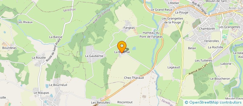 localisation de l'entreprise GFA DE LA BOUCHIE à AIXE-SUR-VIENNE