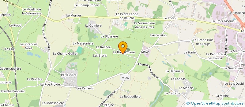 localisation de l'entreprise GFA DE LA BOURAUDIERE à COUERON