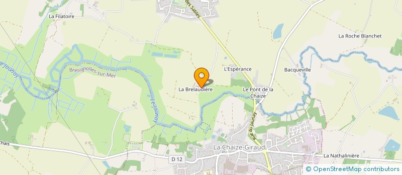 localisation de l'entreprise GFA DE LA BRELAUDIERE à L'AIGUILLON-SUR-VIE