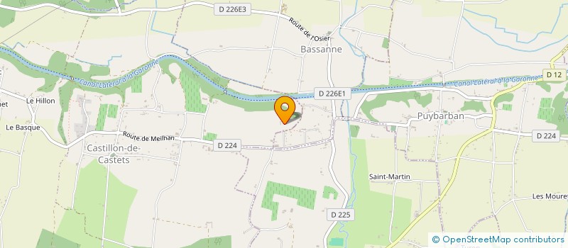 localisation de l'entreprise GFA DE LA BRETHE  CASTETS ET CASTILLON