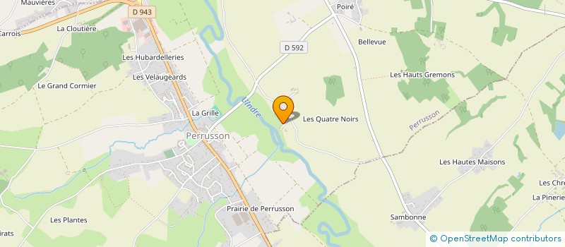 localisation de l'entreprise GFA DE LA BROSSE à PERRUSSON