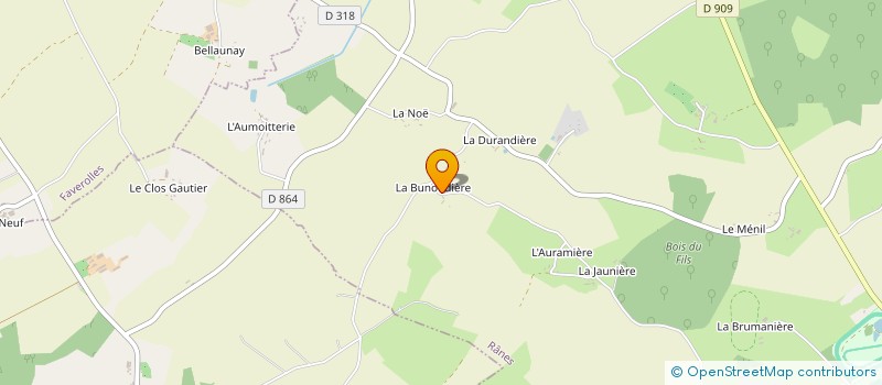 localisation de l'entreprise GFA DE LA BUNOUDIERE à RANES