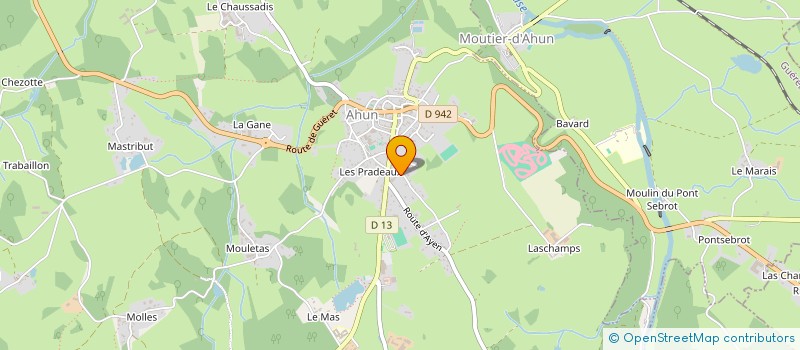 localisation de l'entreprise GFA DE LA BUSSIERE à AHUN