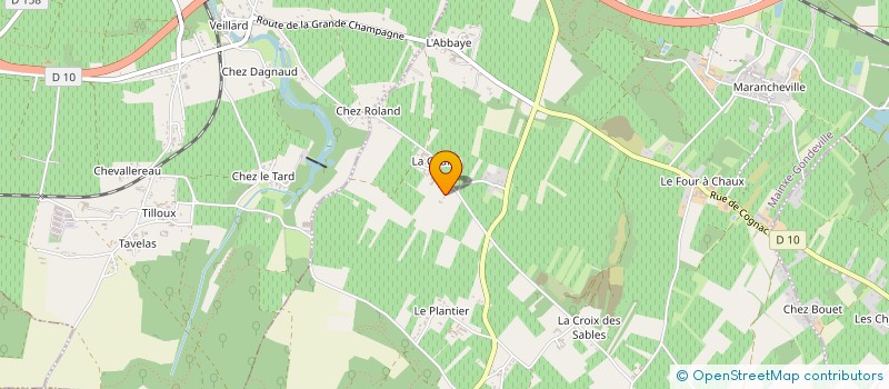 localisation de l'entreprise GFA DE LA CHAISE  MAINXE-GONDEVILLE