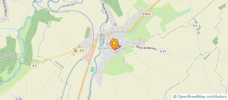 localisation de l'entreprise GFA DE LA CHAPELLE  VOINEMONT