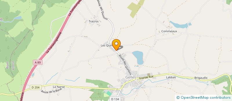 localisation de l'entreprise GFA DE LA CHAPELLE  GELLES