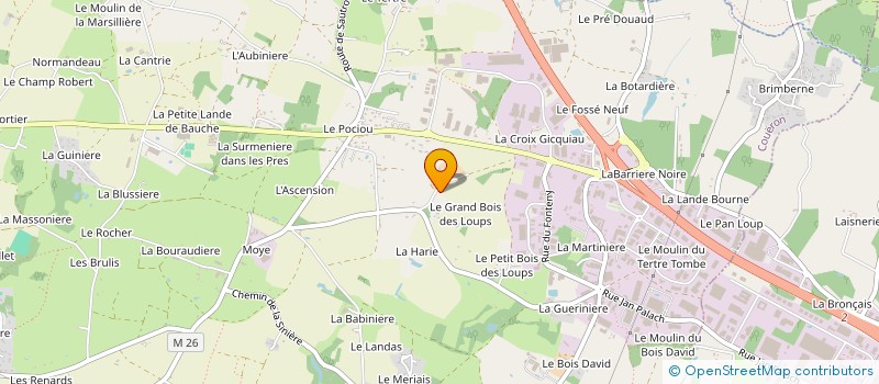 localisation de l'entreprise GFA DE LA CHATAIGNERAIE à COUERON