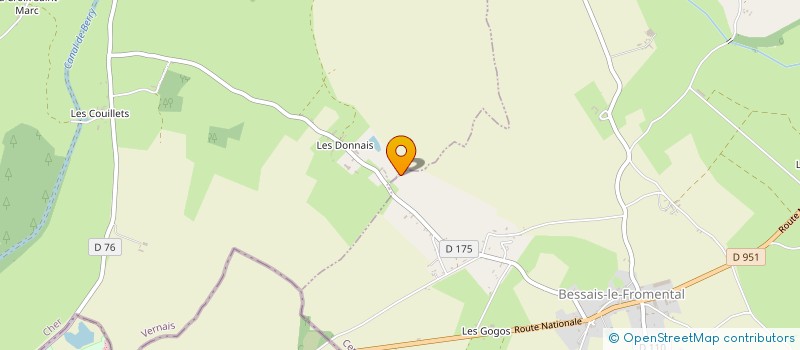 localisation de l'entreprise GFA DE LA CHATELINE  BESSAIS-LE-FROMENTAL