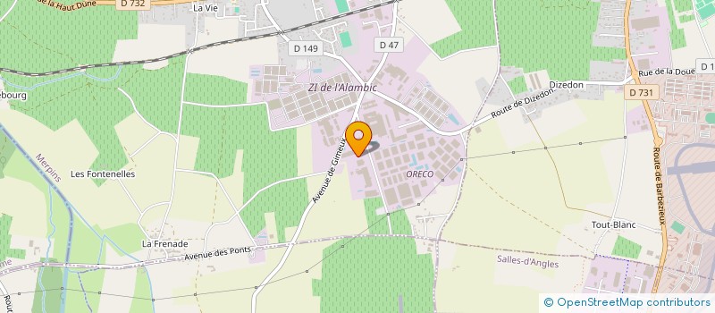 localisation de l'entreprise GFA DE LA CHAUME à SAINT-LAURENT-DE-COGNAC