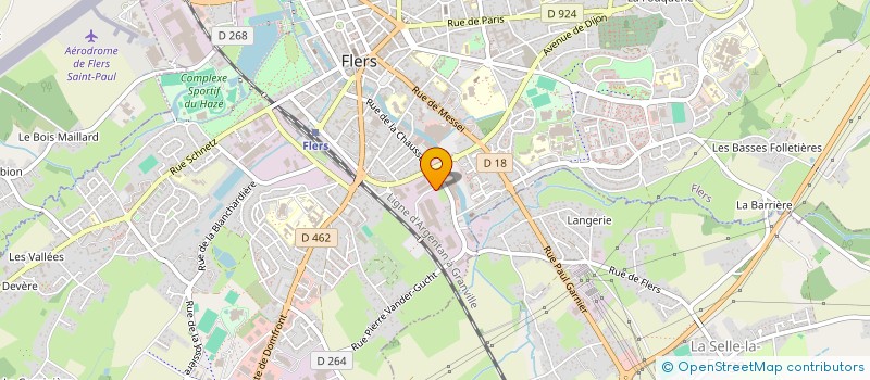 localisation de l'entreprise GFA DE LA CHAUSSEE  CALIGNY