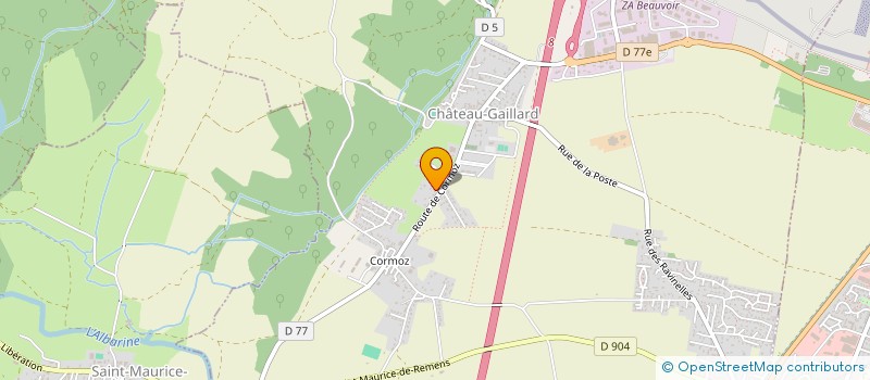 localisation de l'entreprise GFA DE LA COMBE à CHATEAU-GAILLARD