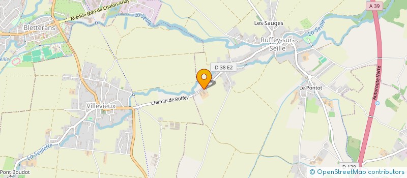 localisation de l'entreprise GFA DE LA CORVEE JAUMEE  RUFFEY-SUR-SEILLE