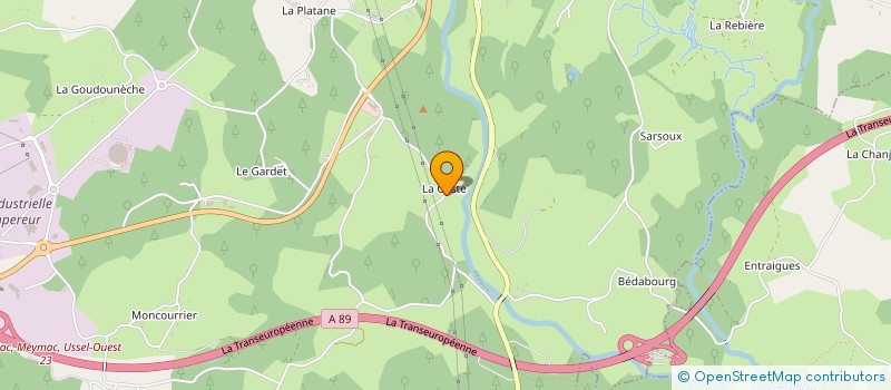 localisation de l'entreprise GFA DE LA COSTE à USSEL
