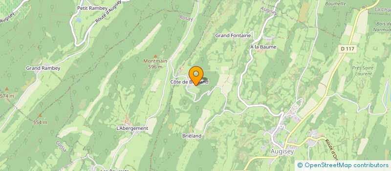 localisation de l'entreprise GFA DE LA COTE  AUGISEY