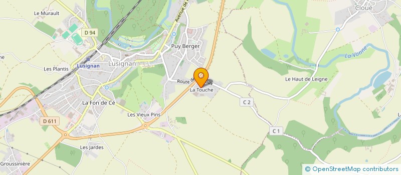 localisation de l'entreprise GFA DE LA COULOMBIERE  LUSIGNAN