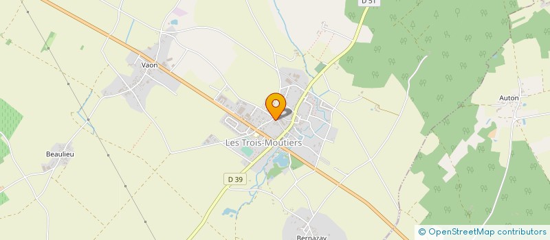 localisation de l'entreprise GFA DE LA CROIX à LES TROIS-MOUTIERS