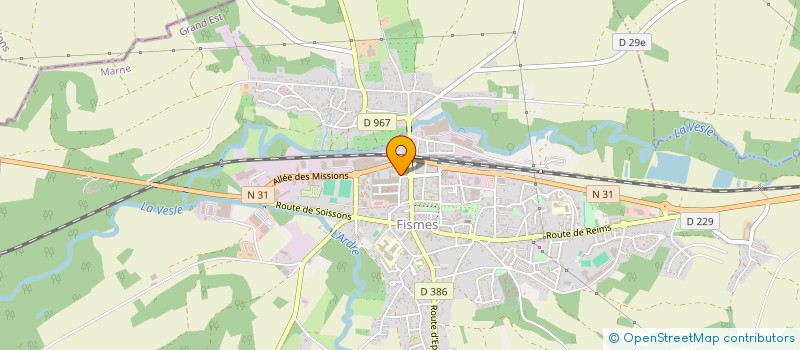 localisation de l'entreprise GFA DE LA CROIX DES MISSIONS  FISMES