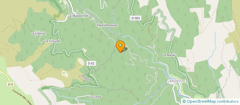 localisation de l'entreprise GFA DE LA DEVEZE  MOLEZON