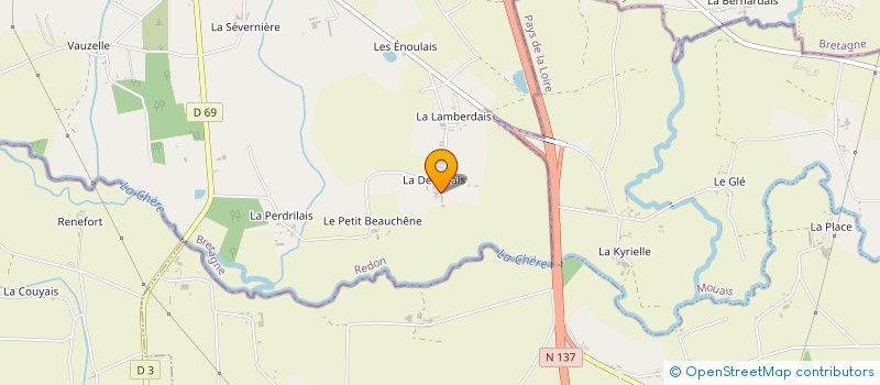 localisation de l'entreprise GFA DE LA DEVORIAIS  GRAND-FOUGERAY