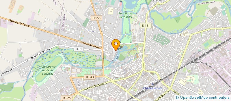 localisation de l'entreprise GFA DE LA FAMILLE BOITE à CHATEAUROUX