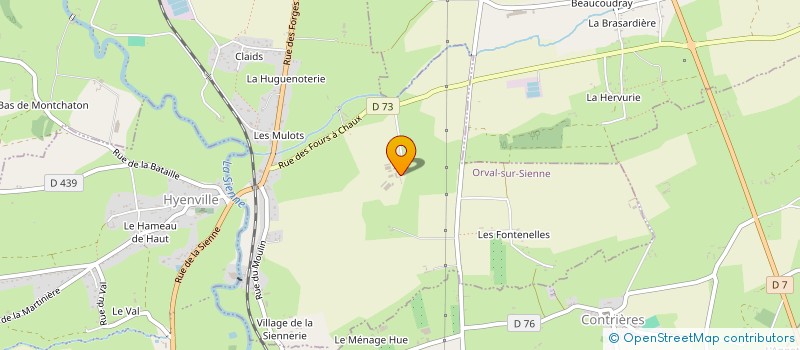 localisation de l'entreprise GFA DE LA FERME DES VACHES ROUGES  ORVAL SUR SIENNE