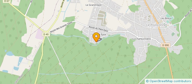 localisation de l'entreprise GFA DE LA FEUILLE à LE POINCONNET
