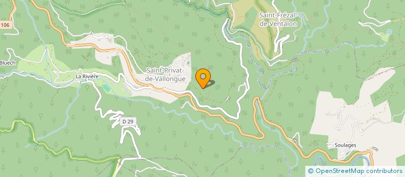 localisation de l'entreprise GFA DE LA FOLCHERENQUE  SAINT-PRIVAT-DE-VALLONGUE