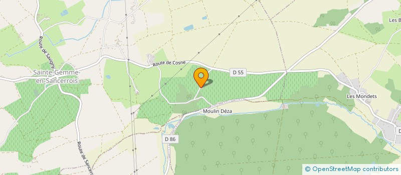 localisation de l'entreprise GFA DE LA FONTAINE AUDON  SAINTE-GEMME-EN-SANCERROIS