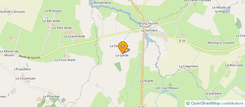 localisation de l'entreprise GFA DE LA GARDE  MONTAUDIN