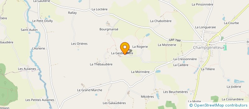 localisation de l'entreprise GFA DE LA GESBERDIERE  CHAMPGENETEUX