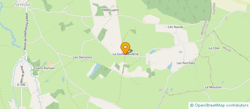 localisation de l'entreprise GFA DE LA GIRAUDIERE  TORTEZAIS