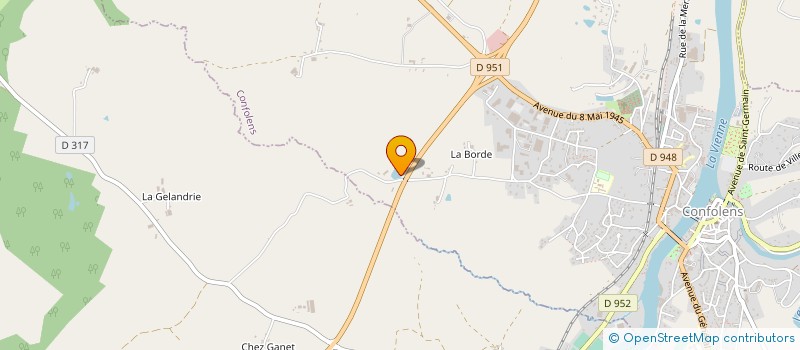 localisation de l'entreprise GFA DE LA GRANGE DELHOUME à CONFOLENS